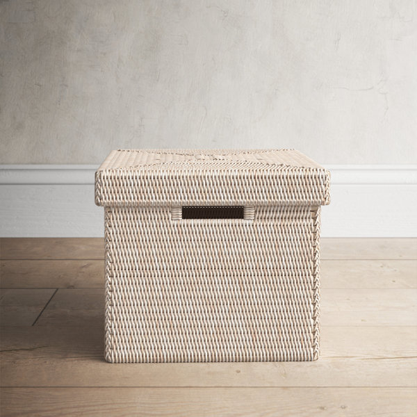 Coastal Stackable Rattan Storage Bin & Reviews Birch Lane